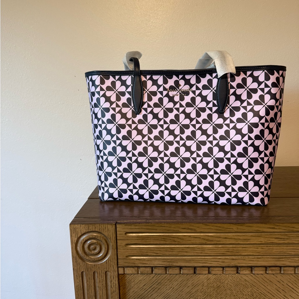 Kate Spade Signature Purple And Navy Tote Brand New
